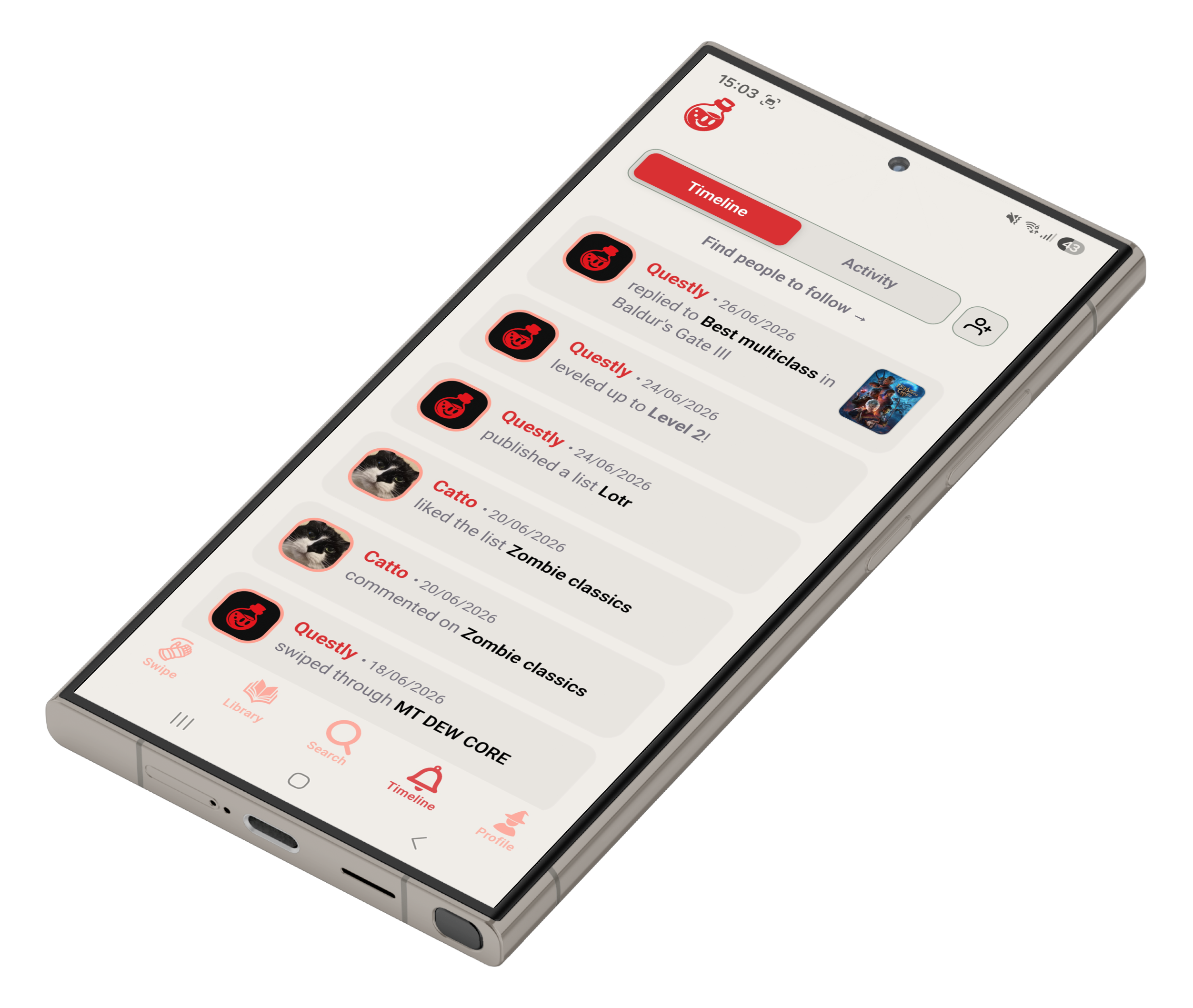 Community screen